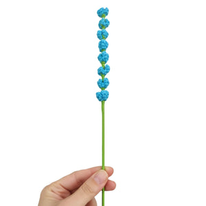 Happy Threads Crochet Bouquet Fillers bright blue | The Mom Store - Single stem flowers