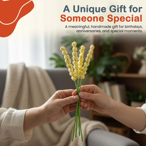 Happy Threads Crochet Bouquet Fillers yellow| The Mom Store - Single stem flowers
