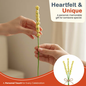 Happy Threads Crochet Bouquet Fillers yellow| The Mom Store - Single stem flowers