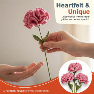 Happy Threads Crochet Carnation Flower Décor light pink | The Mom Store - Single stem flowers