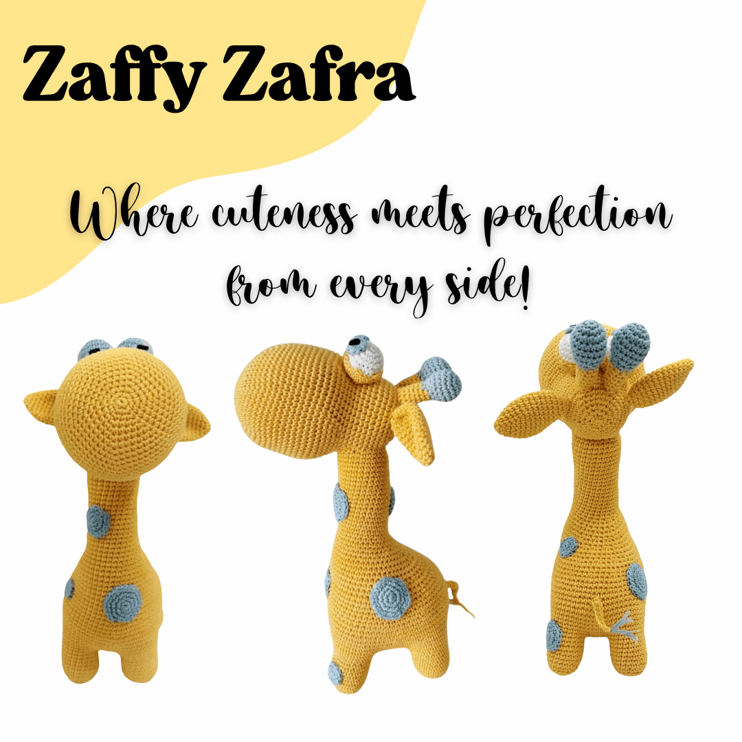 Happy Threads | Crochet Cuteness: Zaffy Zafra Giraffe – The Perfect Huggable Friend - ZFYZ0194