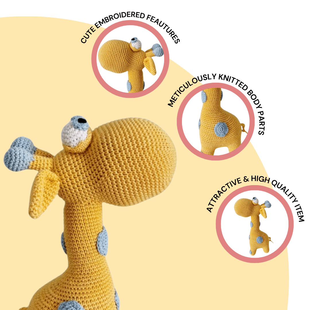 Happy Threads | Crochet Cuteness: Zaffy Zafra Giraffe – The Perfect Huggable Friend - ZFYZ0194