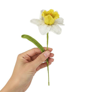 Happy Threads Crochet Daffodil Flower yellow| The Mom Store - Single stem flowers