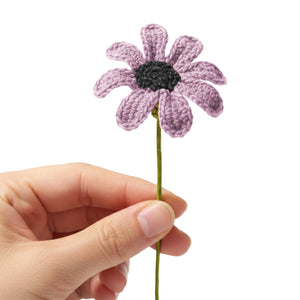 Happy Threads Crochet Daisy Flower light purple| The Mom Store - Single stem flowers