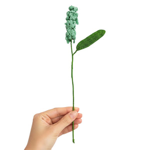 Happy Threads Crochet Hyacinth Flowe sea green | The Mom Store - Single stem flowers
