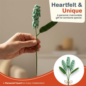 Happy Threads Crochet Hyacinth Flowe sea green | The Mom Store - Single stem flowers