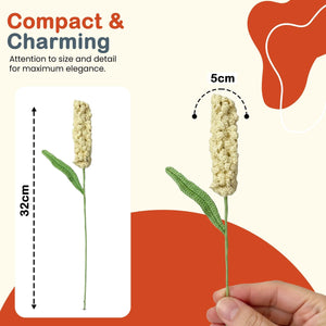 Happy Threads Crochet Hyacinth Flower cream| The Mom Store - Single stem flowers