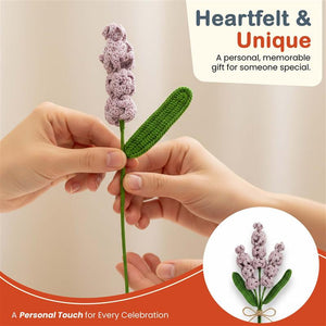 Happy Threads Crochet Hyacinth Flower purple | The Mom Store - Single stem flowers