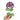 Happy Threads Crochet Hydrangea Floweret grape purple| The Mom Store - Single stem flowers