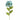 Happy Threads Crochet Hydrangea Floweret light blue | The Mom Store - Single stem flowers
