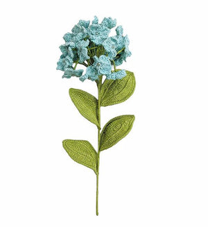 Happy Threads Crochet Hydrangea Floweret light blue | The Mom Store - Single stem flowers