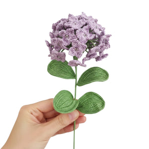 Happy Threads Crochet Hydrangea Floweret light purple | The Mom Store - Single stem flowers