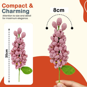Happy Threads Crochet Lilac Flowers pink - purple| The Mom Store - Single stem flowers