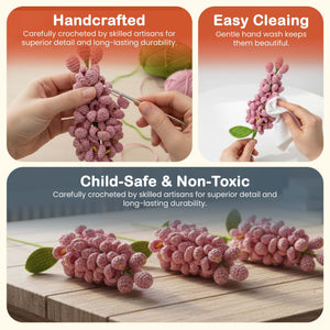 Happy Threads Crochet Lilac Flowers pink - purple| The Mom Store - Single stem flowers