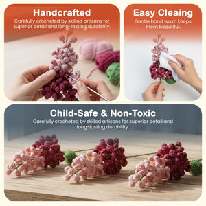 Happy Threads Crochet Lilac Flowers pink | The Mom Store - Single stem flowers