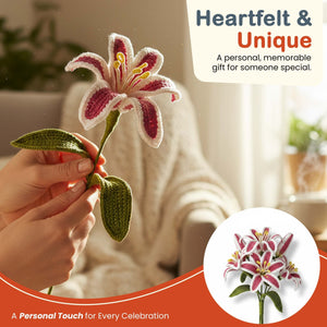 Happy Threads Crochet Lily Flowers light pink | The Mom Store - Single stem flowers