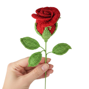 Happy Threads Crochet Rose Flower light pink| The Mom Store - Single stem flowers