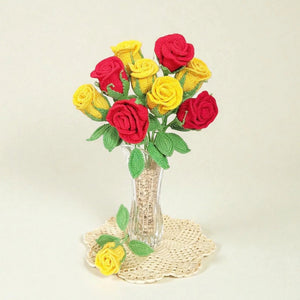 Happy Threads Crochet Rose Flower white| The Mom Store - Single stem flowers