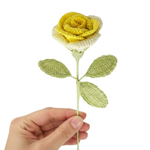 Happy Threads Crochet Shaded Rose purple| The Mom Store - Single stem flowers