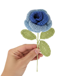 Happy Threads Crochet Shaded Rose yellow | The Mom Store - Single stem flowers