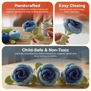 Happy Threads Crochet Shaded Rose yellow | The Mom Store - Single stem flowers