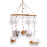 Happy Threads | Cute Sheep & Cloud Baby Mobile – Handcrafted Crochet Nursery Hanging - WCS00450