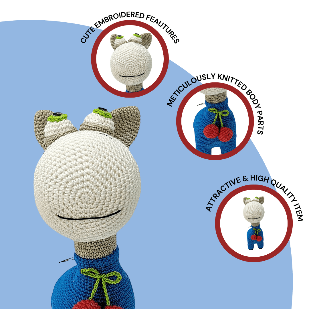 Happy Threads | Dandy Deor the Donkey – Handcrafted Crochet - Crochet Toy