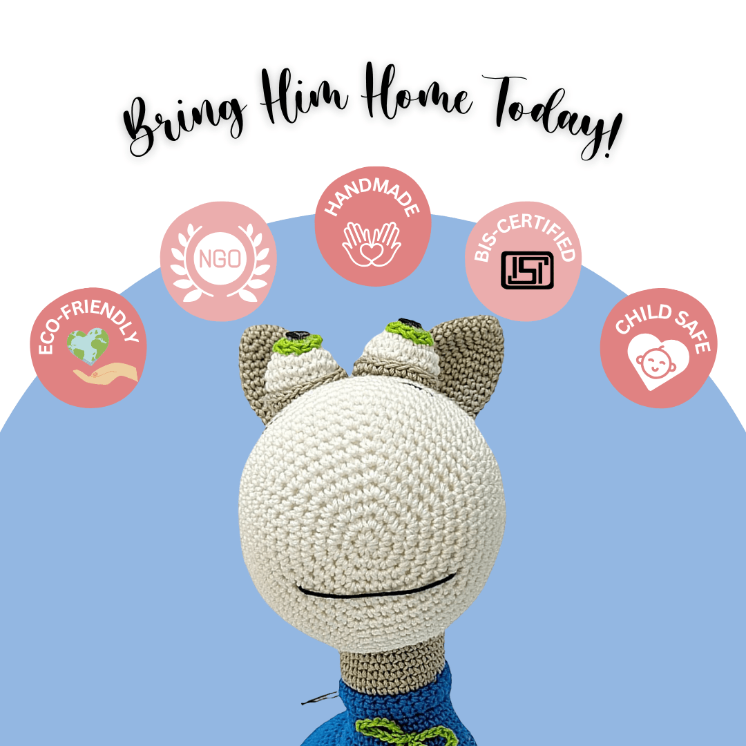 Happy Threads | Dandy Deor the Donkey – Handcrafted Crochet - Crochet Toy