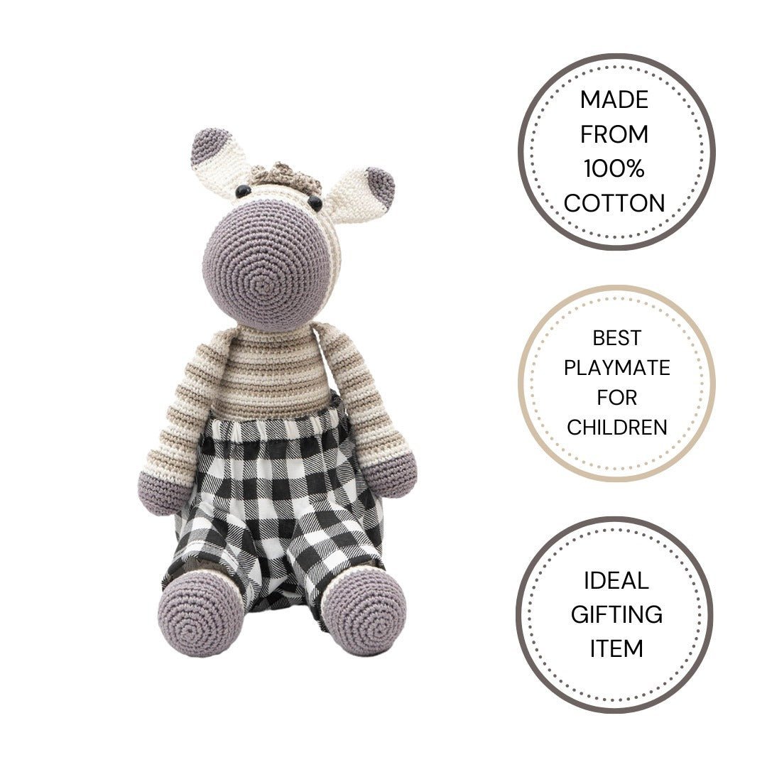 Happy Threads | Dash | Cute| Soft Toy | Best for all ages | Gifting| Zebra - GRGE0143