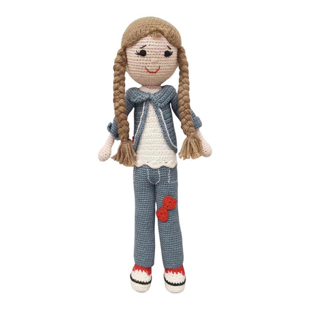 Happy Threads | Delightful Helen Crocheted Doll – Handcrafted Treasured Toy - ID23A013