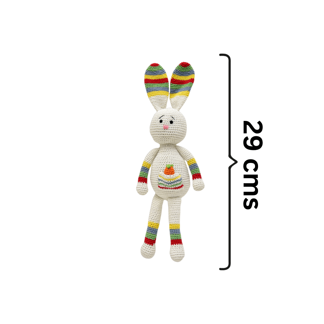 Happy Threads |Discover the Magic of Hopper – Handmade Crocheted Bunny Soft Toy - ID23A044