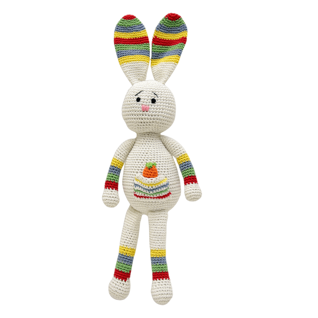 Happy Threads |Discover the Magic of Hopper – Handmade Crocheted Bunny Soft Toy - ID23A044