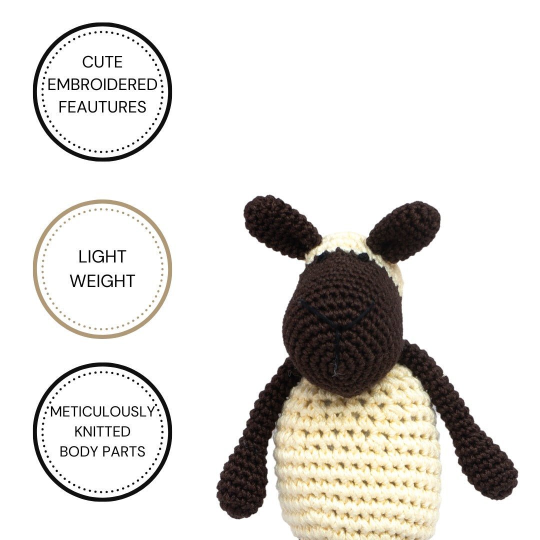 Happy Threads | Ecstatic Sheep | 14 cms | Super Cute | Soft Toy | For Girls & Boys | Gifting - STWS0525