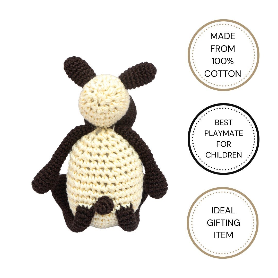 Happy Threads | Ecstatic Sheep | 14 cms | Super Cute | Soft Toy | For Girls & Boys | Gifting - STWS0525