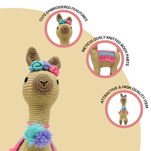 Happy Threads | Felicity the Llama – Adorable Handmade Crochet Toy for Babies & Kids | Soft & Safe Gift - ID23A035