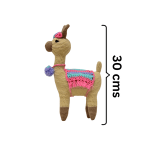 Happy Threads | Felicity the Llama – Adorable Handmade Crochet Toy for Babies & Kids | Soft & Safe Gift - ID23A035