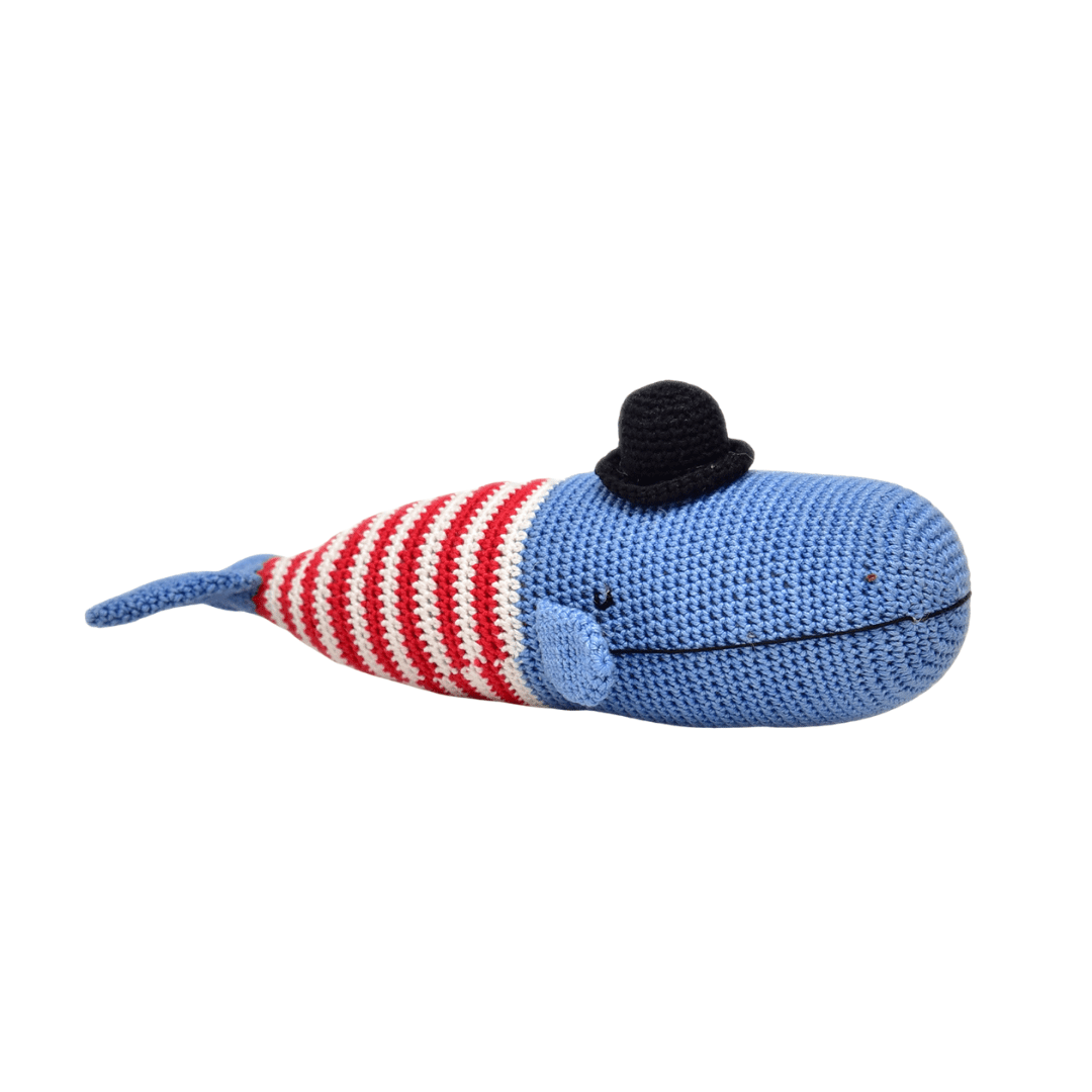 Happy Threads | Flynn the Whale - Handmade Crocheted Soft Toy for All Ages - Crochet Toy
