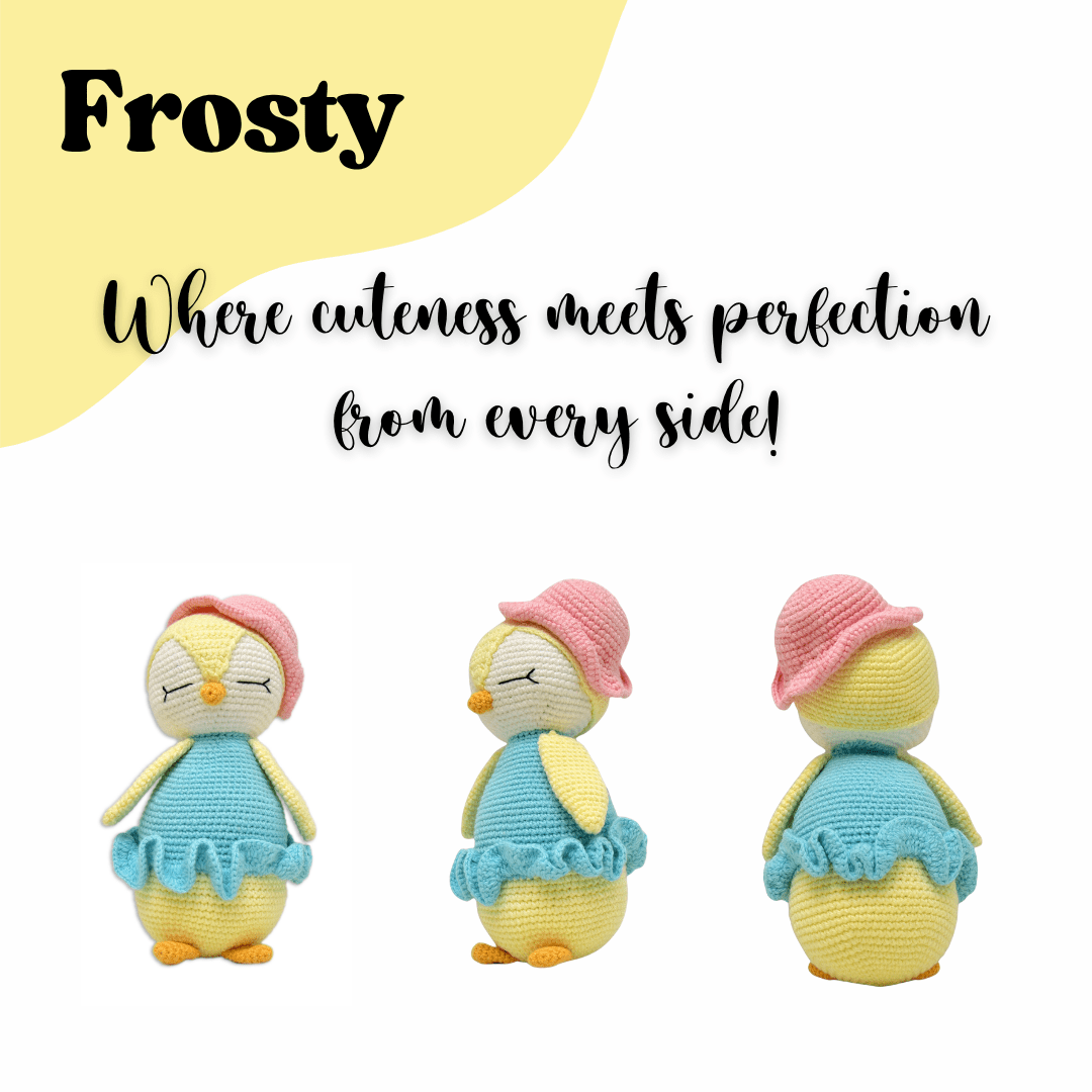 Happy Threads | Frosty the Penguin – Lovingly Handmade Crochet Plush Toy | Soft & Safe Gift for Kids - ID23A033
