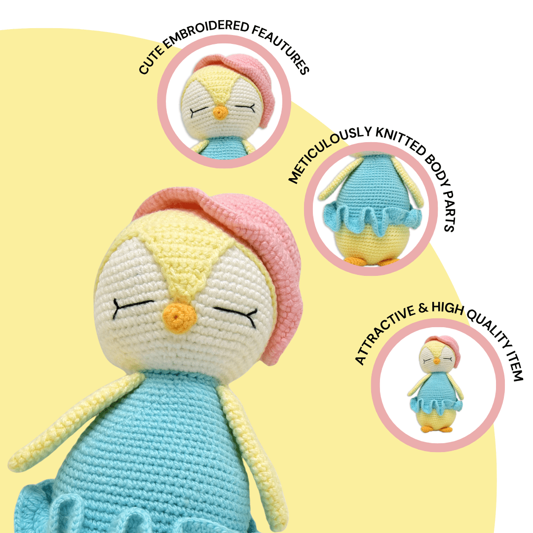Happy Threads | Frosty the Penguin – Lovingly Handmade Crochet Plush Toy | Soft & Safe Gift for Kids - ID23A033
