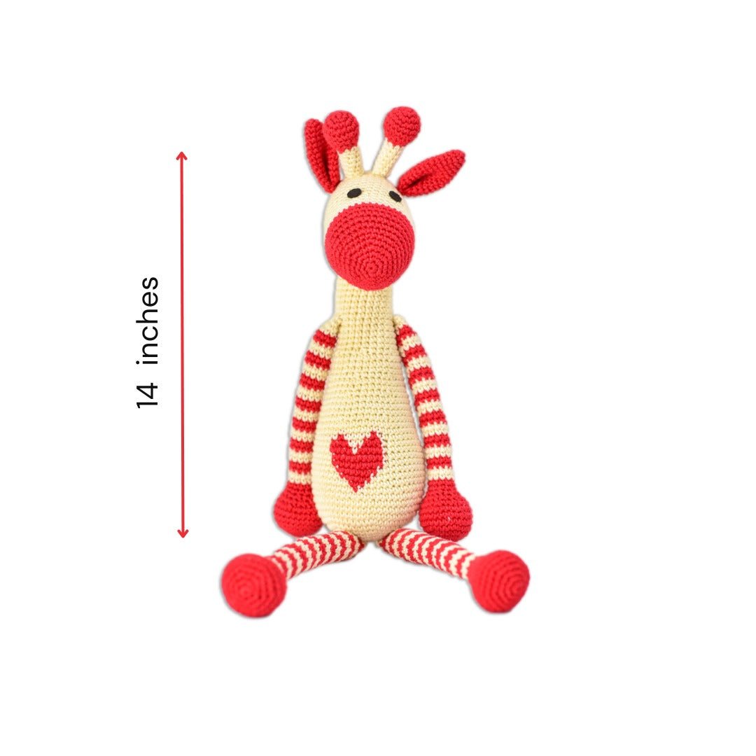 Happy Threads | Giphy Giraffe| 36 cms | Super Cute | Soft Toy | For Girls & Boys | Giraffe Soft Toy - ST000002.
