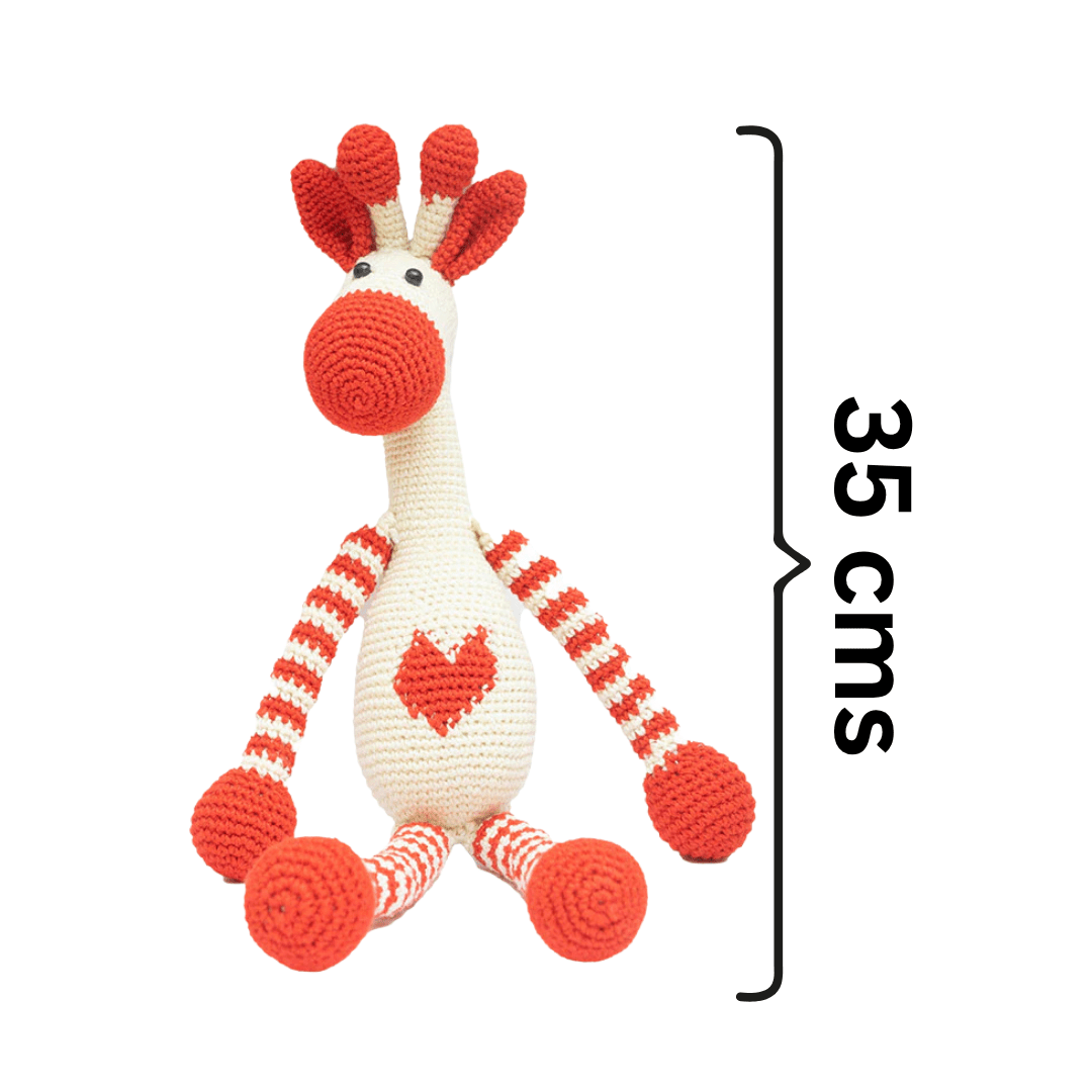 Happy Threads | Giphy Giraffe| 36 cms | Super Cute | Soft Toy | For Girls & Boys | Giraffe Soft Toy - Crochet Toy