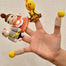 Happy Threads | Grandpa Buddies Finger Puppets – Handcrafted Amigurumi Set | Soft, Safe & Educational Toy for Kids - Crochet Toy