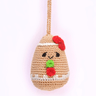 Happy Threads | Handcrafted 3D Crochet Gingerbread Man Ornament – Christmas Tree Decoration - Christmas Decor