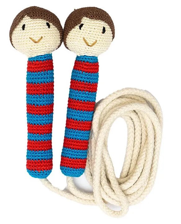 Happy Threads | Handcrafted Amigurumi Boy Design Jumping Rope - Skipping Rope