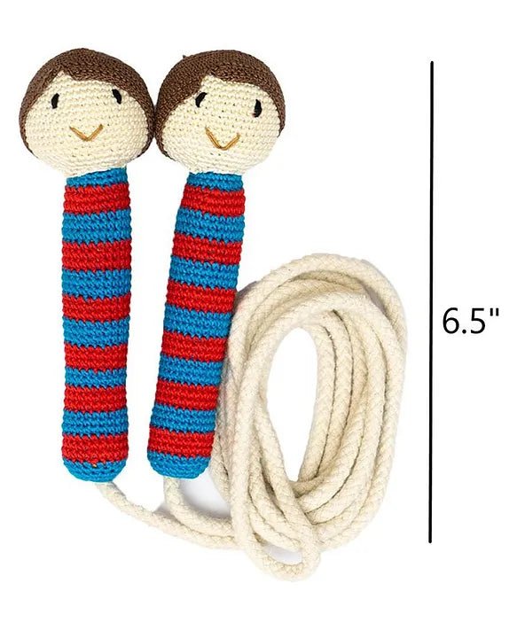 Happy Threads | Handcrafted Amigurumi Boy Design Jumping Rope - Skipping Rope