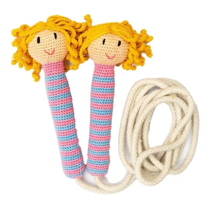Happy Threads | Handcrafted Amigurumi Girl Design Jumping Rope - Skipping Rope