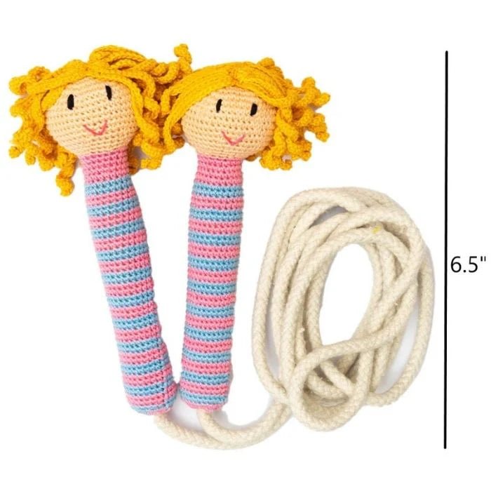 Happy Threads | Handcrafted Amigurumi Girl Design Jumping Rope - Skipping Rope