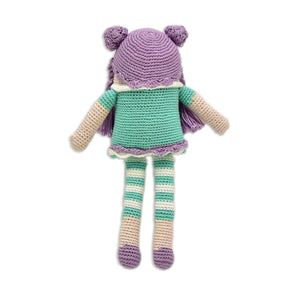 Happy Threads Handcrafted Amigurumi- Purple Pie Doll - ID23A067