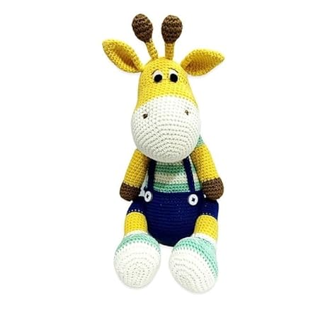 Happy Threads Handcrafted Amigurumi Soft Toy - GIRAFFE - Blue - NGTS0150