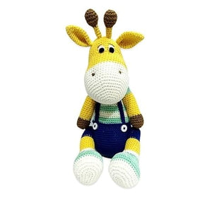 Happy Threads Handcrafted Amigurumi Soft Toy - GIRAFFE - Blue - NGTS0150